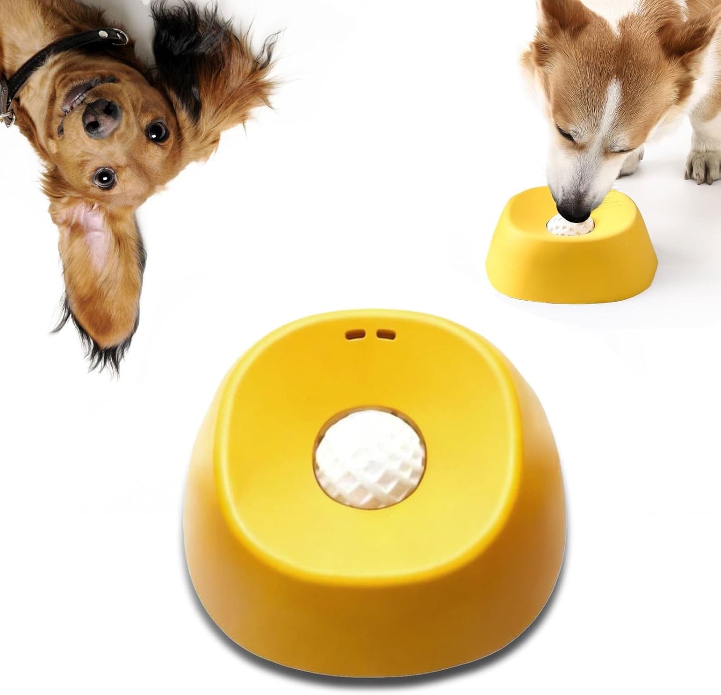 Lick and Roll Bowl for Dogs – Innovative No-Mess Slow Feeder for Bone Broth, Yogurt, and Supplements with Anti-Spill Rolling Ball | Ideal for Senior Dogs, Puppies, and Post-Operative Nutrition